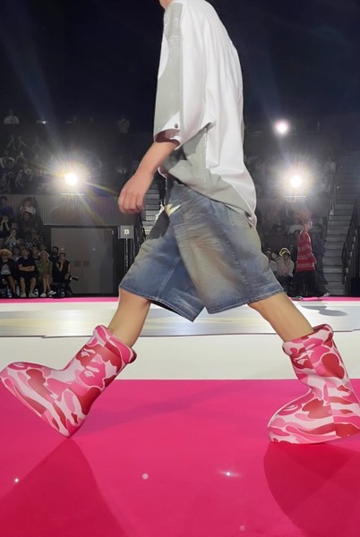 Bape Designs Own MSCHF Big Red Boots for Tokyo Fashion Week | Grailify